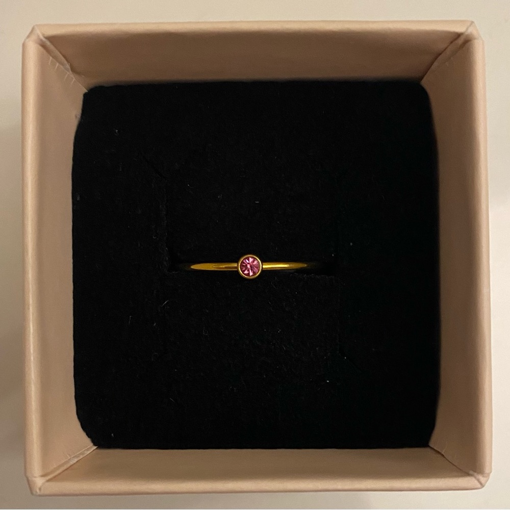 Dainty Minimalist Birthstone Ring